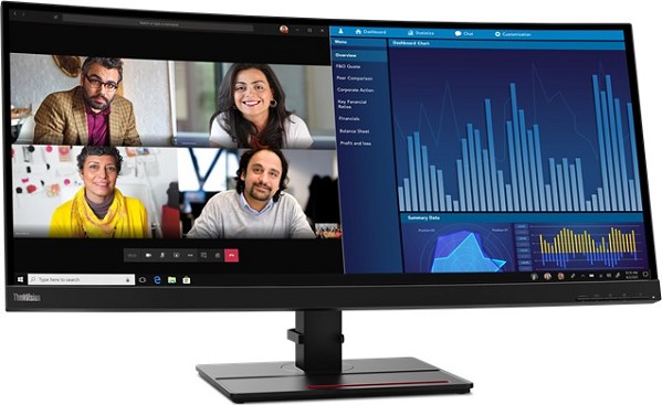 Lenovo ThinkVision P34w-20, 34.14" hinten hinten