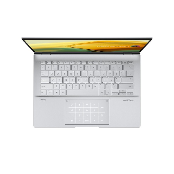 ASUS ZenBook 14 OLED UX3402VA-KM706W, Foggy Silver hinten