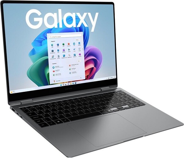 Samsung Galaxy Book5 Pro 360, Moonstone Gray, Core hinten