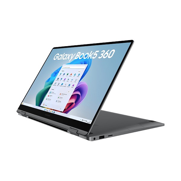 Samsung Galaxy Book5 360, Moonstone Gray, Core Ult hinten