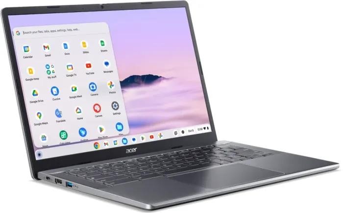 Acer Chromebook 514 CB514-3HT-R5SP Steel Grey, Ryz hinten